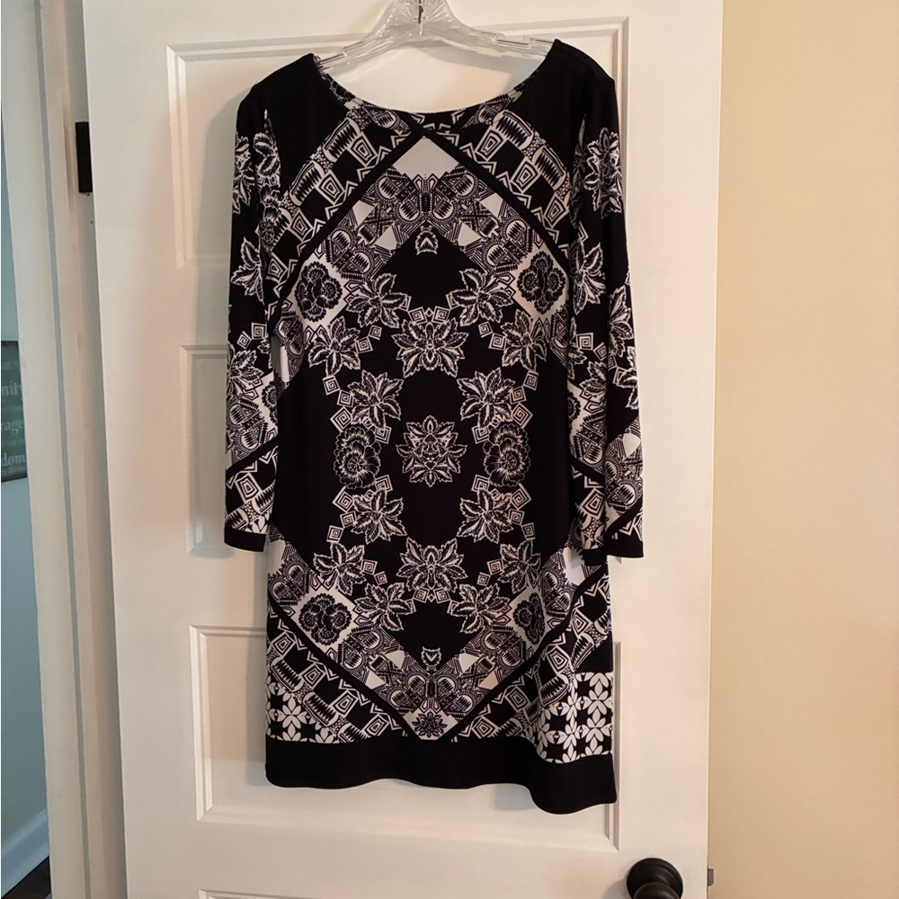 Style & Company Black and White Patterned Tunic/Dress.